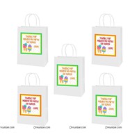 Ice Cream Theme Stickered Gift Bags