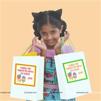 Ice Cream Theme Stickered Gift Bags