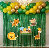 Jungle Animal Foil and Poster Birthday Decor Kit