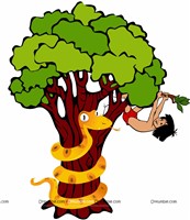 Snake on tree with Mogili poster