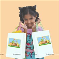 Jungle Safari Birthday theme Stickered gift bags