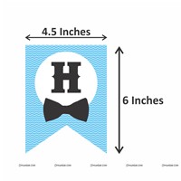 Little Man Bow tie Happy Birthday Banner