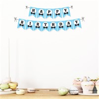 Little Man Bow tie Happy Birthday Banner