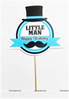 Little Man Theme Cake Topper 