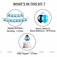 Littleman Theme Bunting , Topper and Balloons 