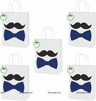 Dark Blue with Bow Tie Gift Bags