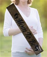 Gold Glitter Mom to be Sash