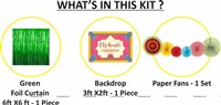 Mehendi Foil Kit with Backdrop and Paper Fans