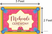 Mehendi Foil Kit with Backdrop and Paper Fans