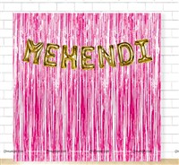Mehendi Gold Foil Balloon Curtain Kit 