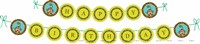 Monkey theme Happy Birthday Banner