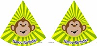 Monkey theme hats (Set of 6)