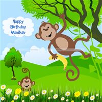 Monkey on a tree Backdrop