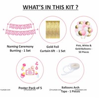Baby Girl Naming Ceremony Foil Kit ( Pack of 58 pcs)