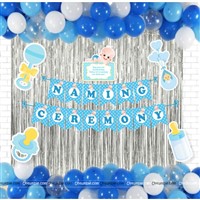 Baby Boy Naming Ceremony Foil Kit ( Pack of 58 pcs)