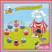 Nursery Rhymes Birthday theme Backdrop