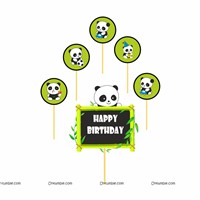 Panda theme Cup Cake topper 