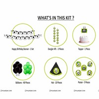 Panda Super saver birthday decoration kit (pack of 58 pcs)