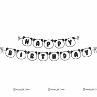 Panda Super saver birthday decoration kit (pack of 58 pcs)