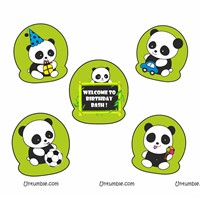 Panda Super saver birthday decoration kit (pack of 58 pcs)