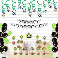 Panda  Theme Swirls and Toppers Kit