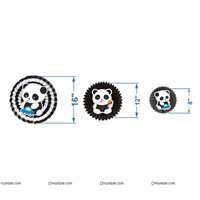 Panda Theme Paper Fans