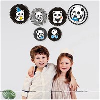 Panda Theme Paper Fans