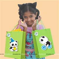 Panda theme gift bag with tag 