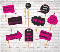 30th Birthday Party Photo Props