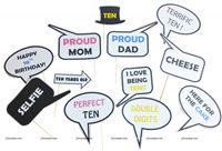 Tenth birthday photo props