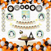 Penguin Theme Paper Fans Kit 