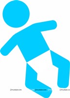 Baby in diaper poster