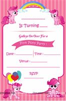 Pink Pony Theme Invites