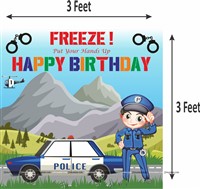 Police Theme Mountain Backdrop