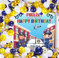 Police Theme Backdrop Kit