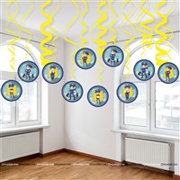 Police Theme  Swirls Round(Pack of 10)
