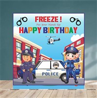 Police Theme City Backdrop