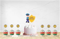 Police Theme Cup Cake Toppers Pack of 12