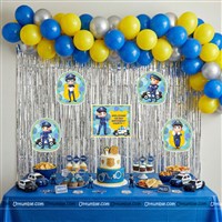 Police theme Foil and Poster Birthday Decor Kit