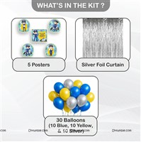 Police theme Foil and Poster Birthday Decor Kit