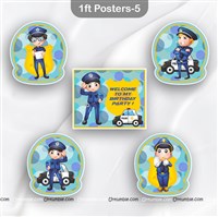 Police theme Foil and Poster Birthday Decor Kit