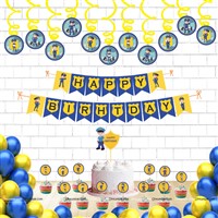 Police Theme Swirls and Toppers Kit