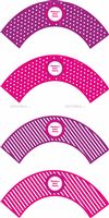 Pink & Purple cup cake wrapper