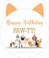 Cute Dog Circle Backdrop