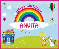 Rainbow Girl Backdrop