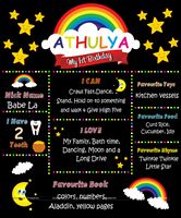 Rainbow theme chalkboard