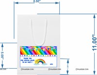 Rainbow Birthday theme Stickered gift bags