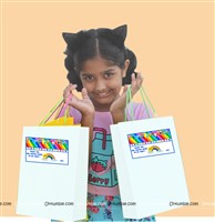 Rainbow Birthday theme Stickered gift bags