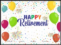 Happy Retirement Backdrop Mulicolour