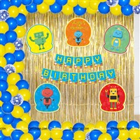 Robot Theme Foil Curtain Kit ( Pack of 108 Pcs)
